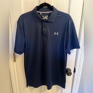Mens Under Armour Polo Navy Blue Size M